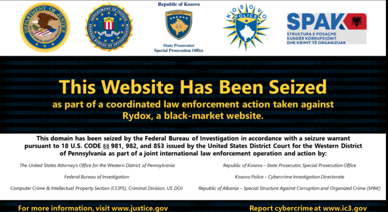 Cybercriminal marketplace Rydox seized in international law enforcement operation